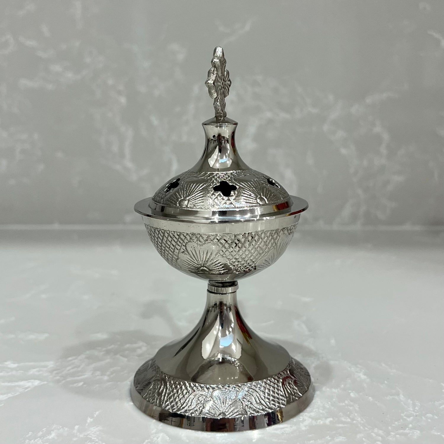 Silver Brass Cross Thimiato