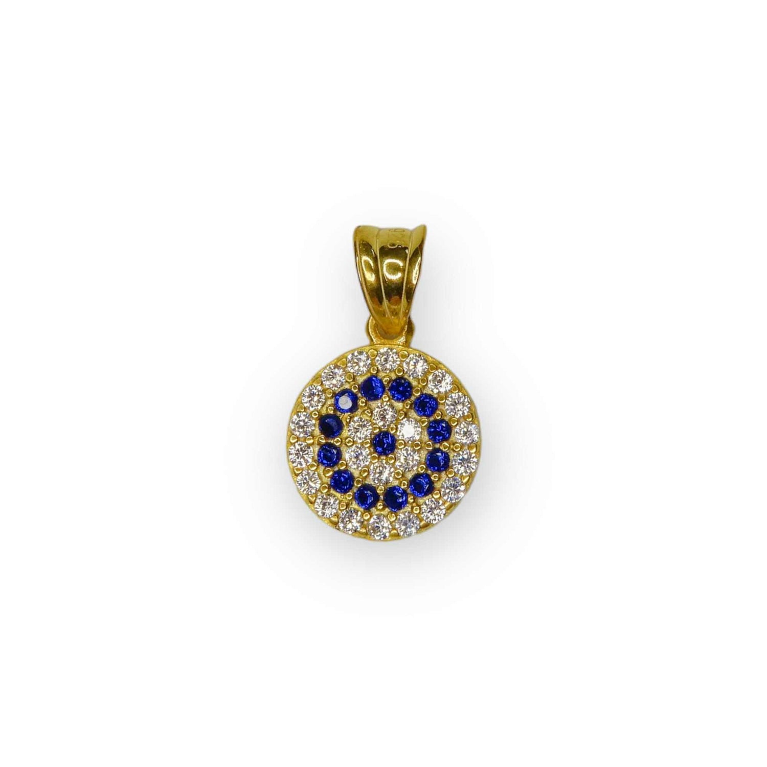 Cubic Zirconia Eye Gold Pendant