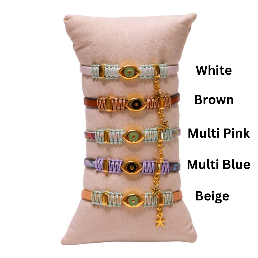 Boho Eye Leather Bracelets