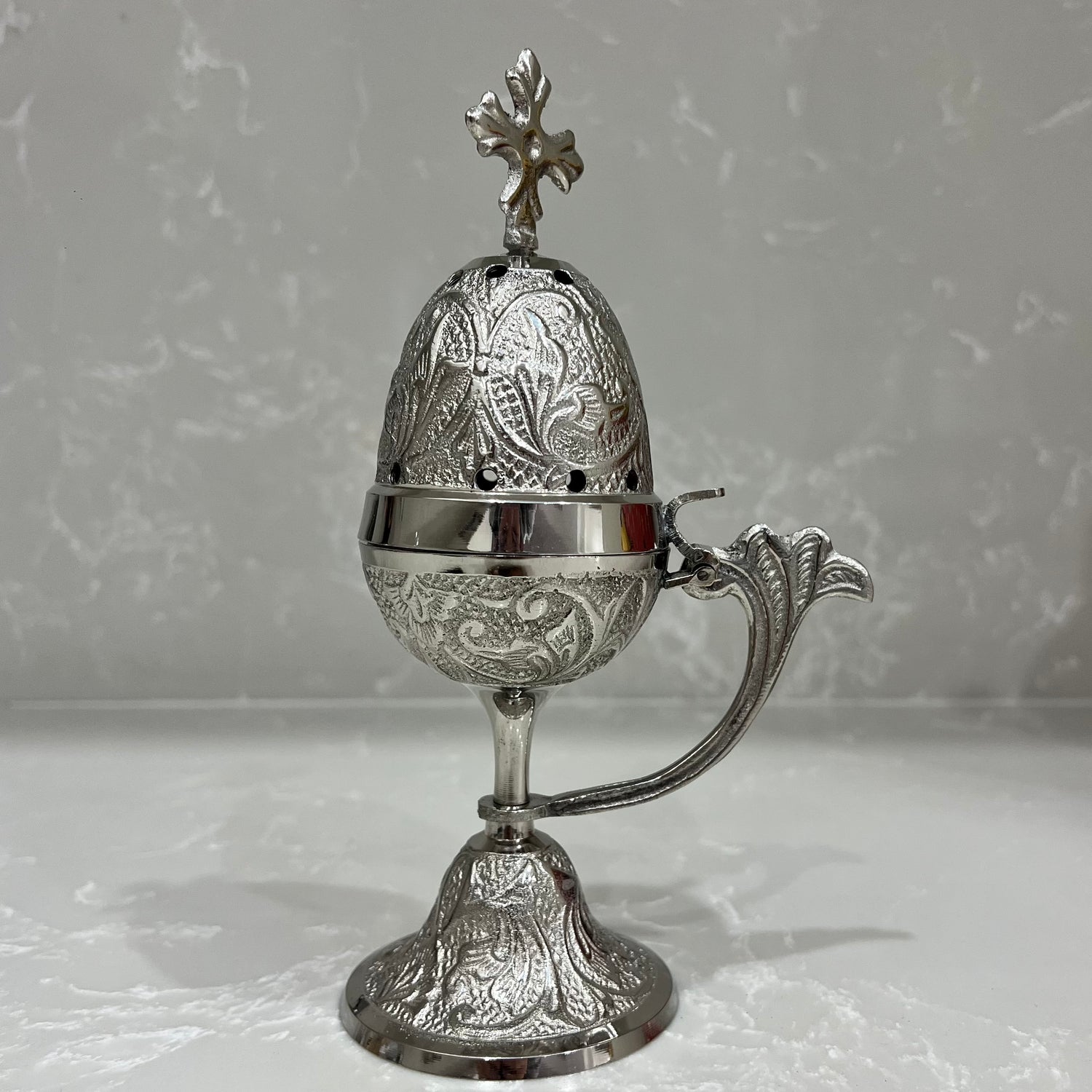 Silver Egg Brass Thimiato