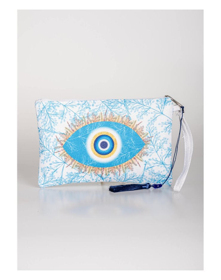 Light Blue Evil Eye Clutch