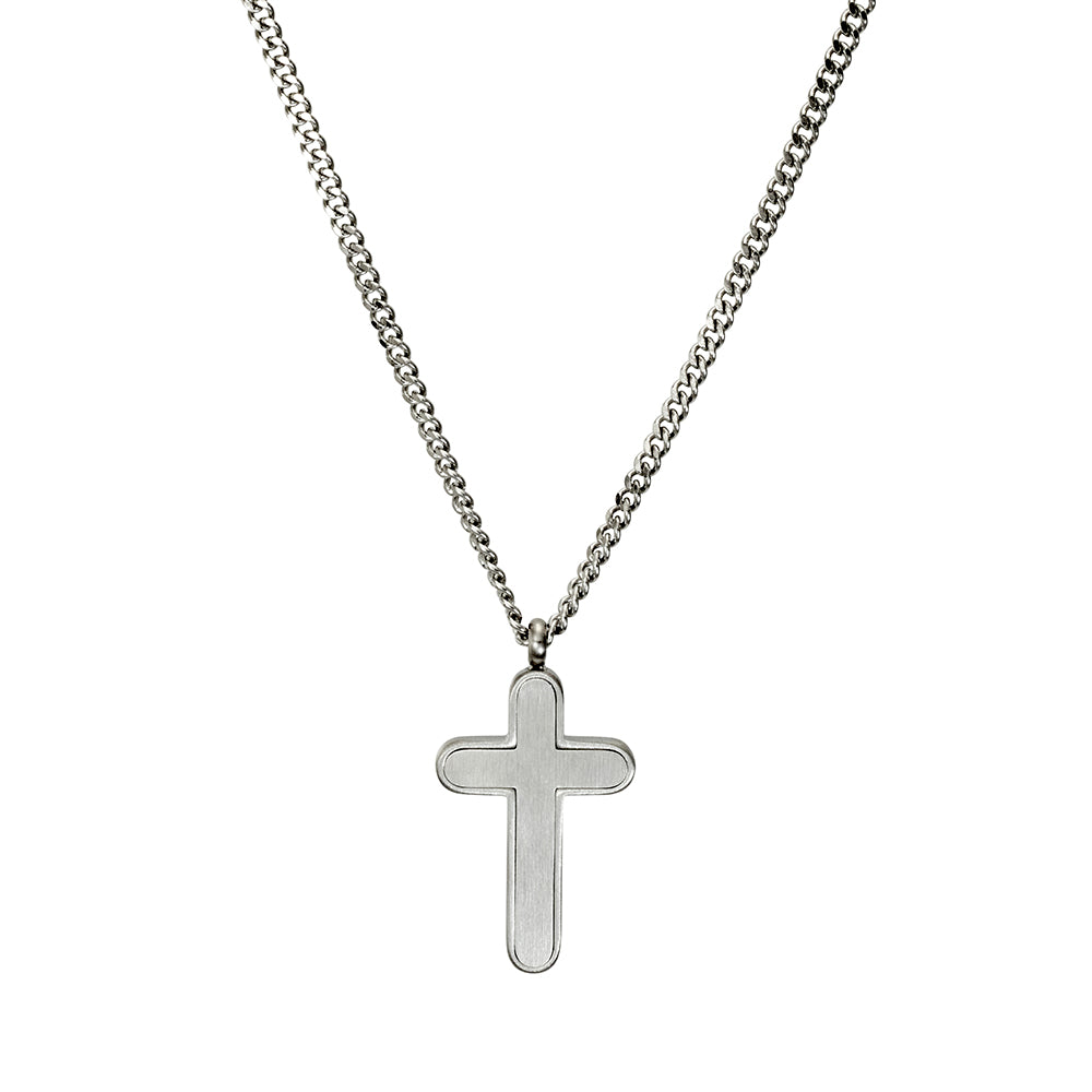 Costa Silver Cross Necklace