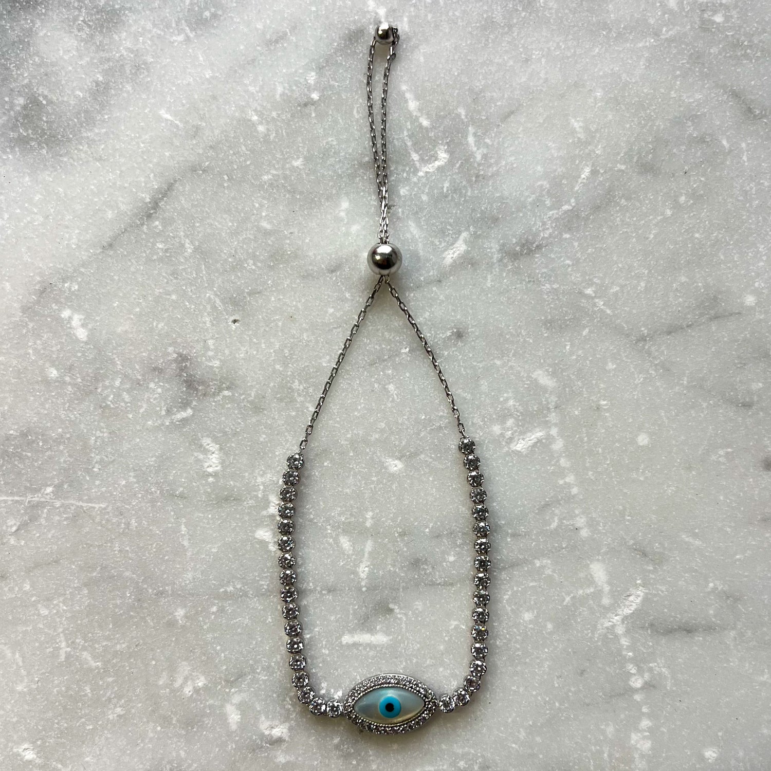 Hazel Silver Adjustable Bracelet