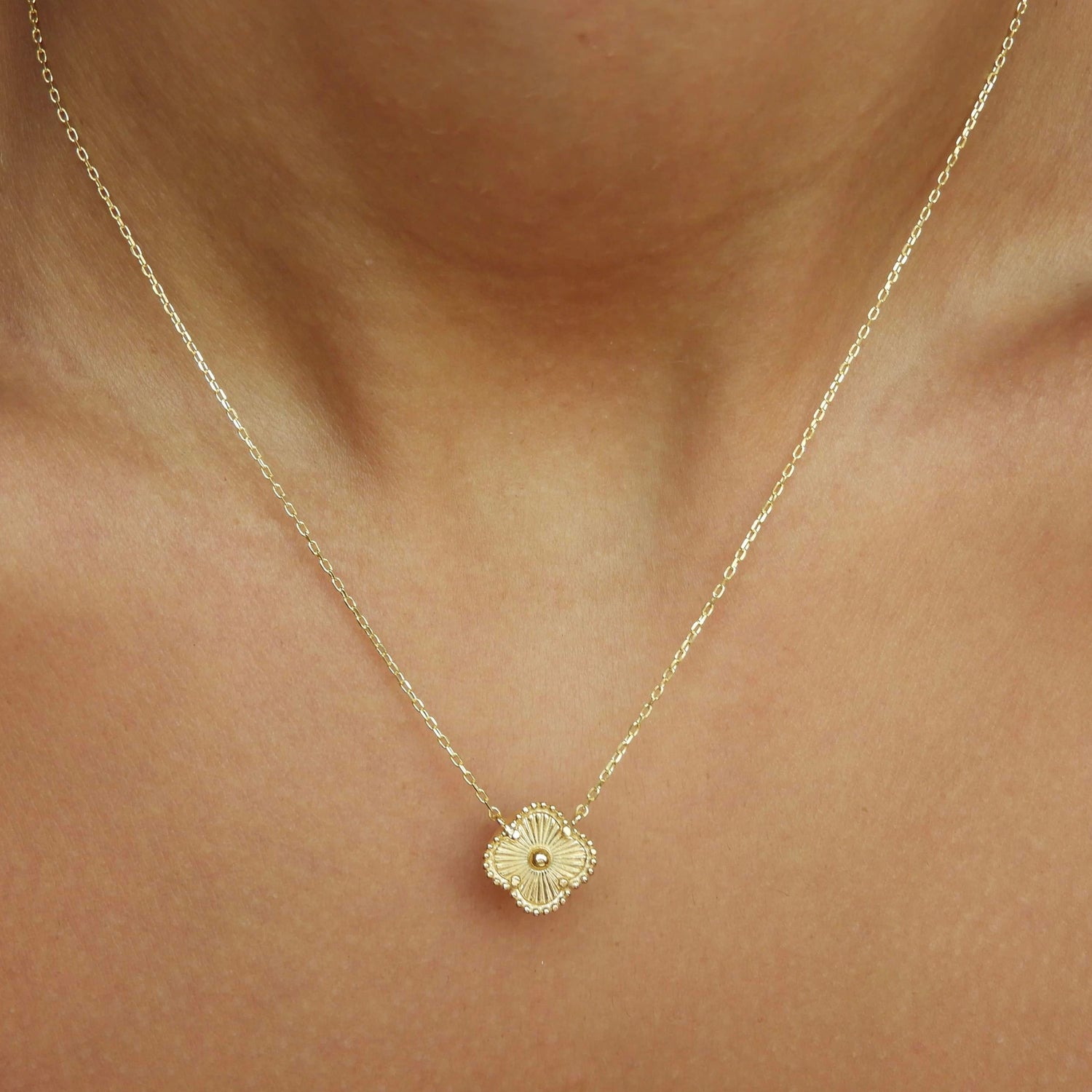 Despina Gold Clover Necklace