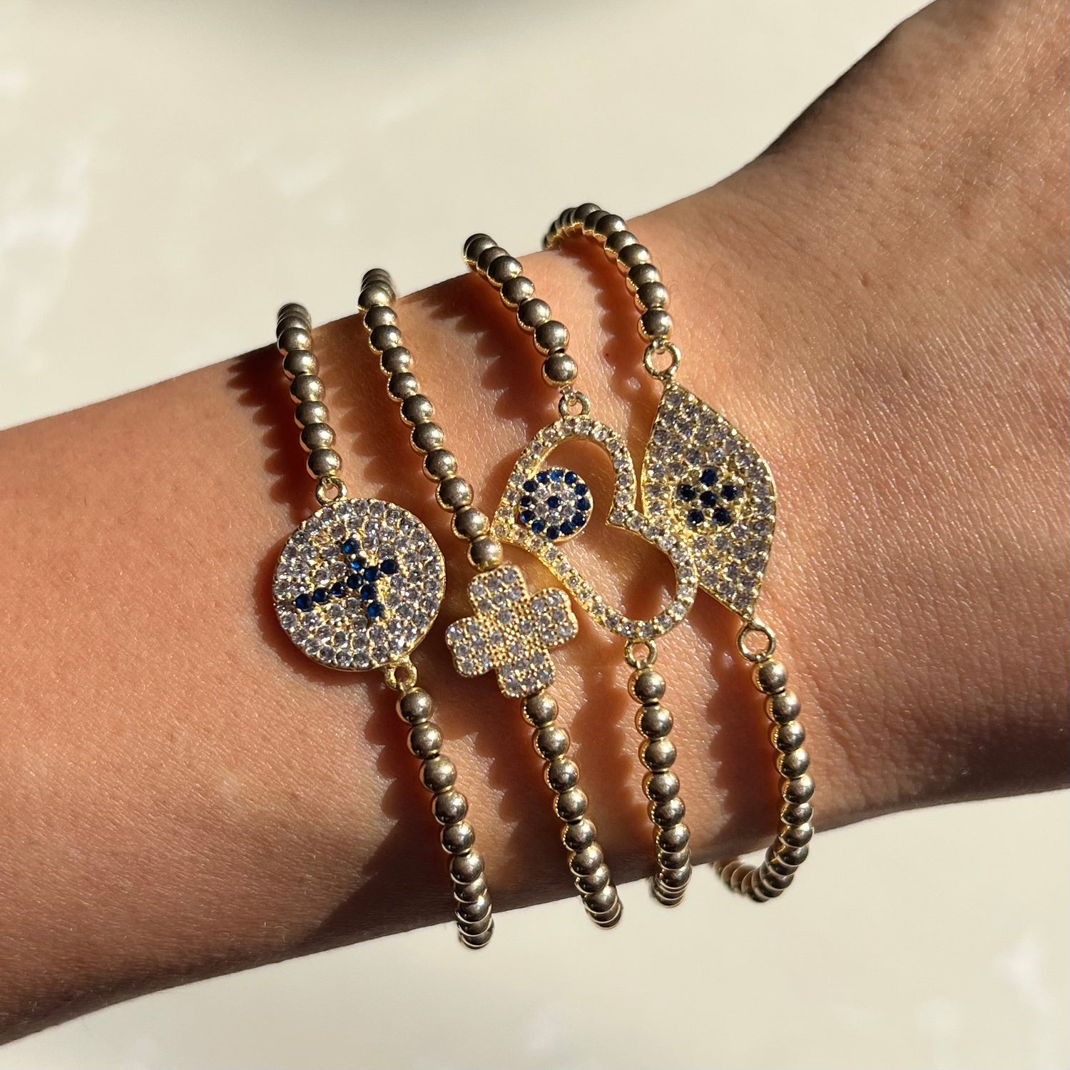 Xanthe Gold Elastic Bracelet