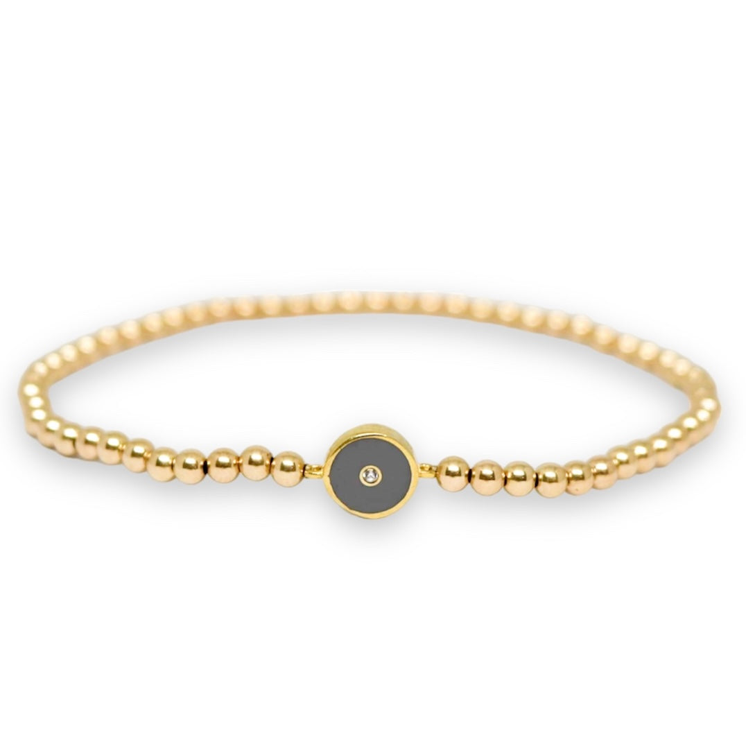 Kaitlyn Grey Gold Elastic Bracelet