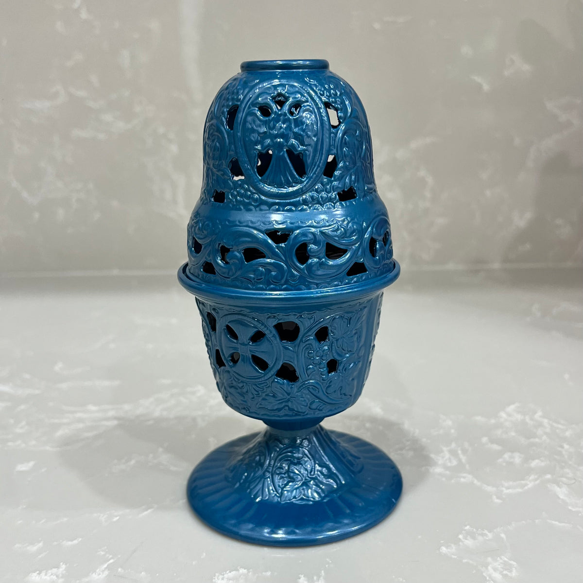 Blue Aluminium Kandili