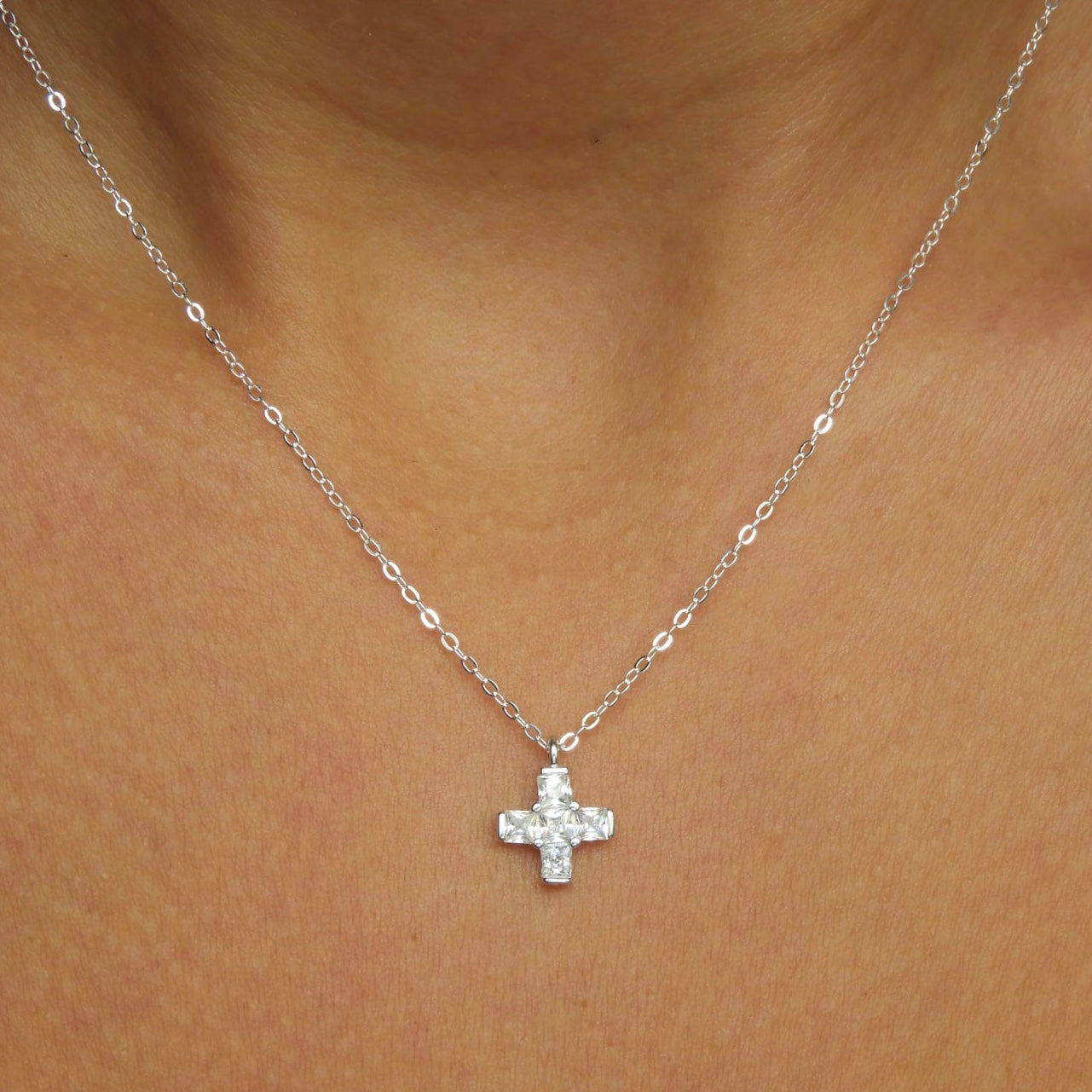 Sonia Cross Silver Necklace