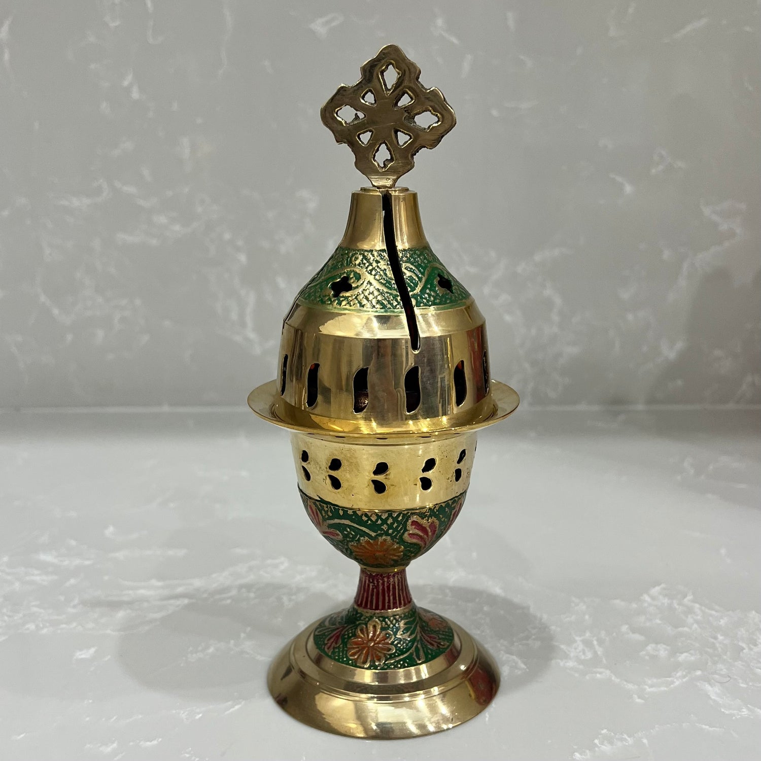 Green Brass Kandili