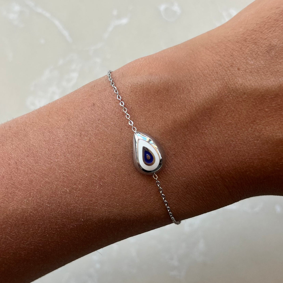 Samantha Dark Blue Evil Eye Chain Bracelet