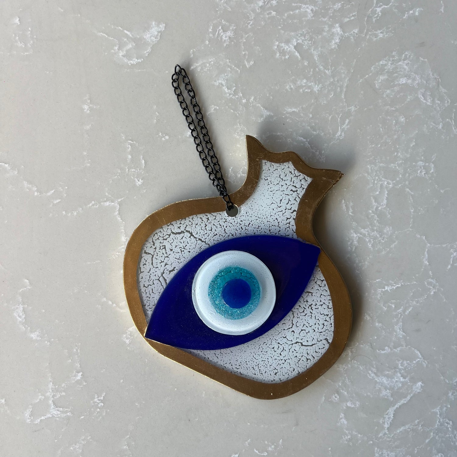 Pomegranate Evil Eye White