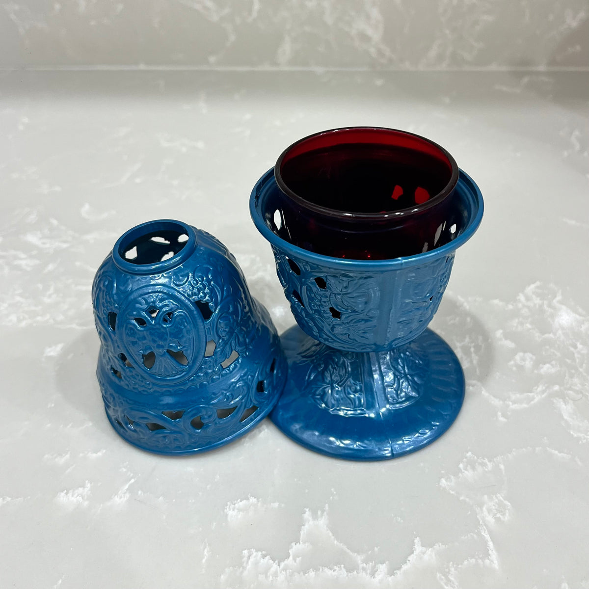 Blue Aluminium Kandili