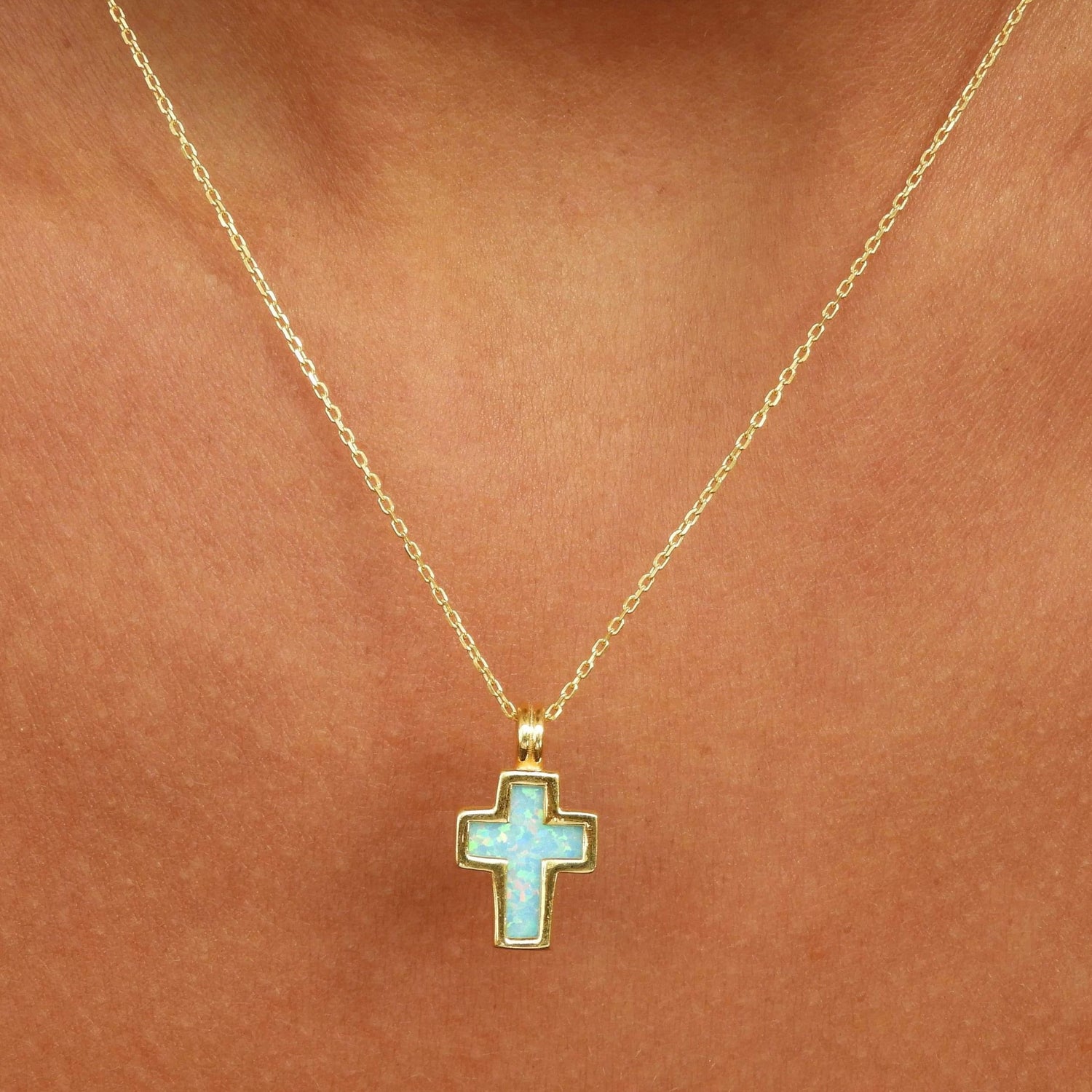 Kassie Cross Gold Necklace