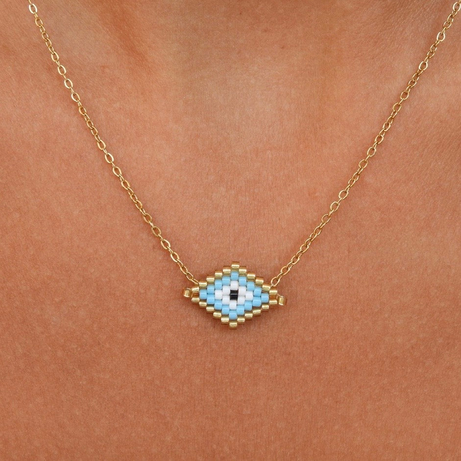 Katherine Light Blue Evil Eye Necklace