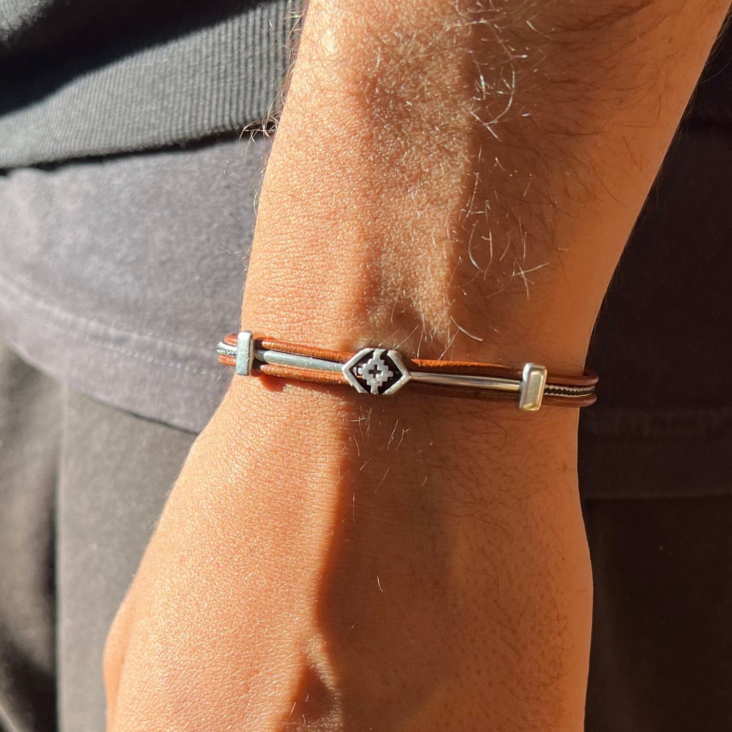 Frank Light Brown Leather Bracelet