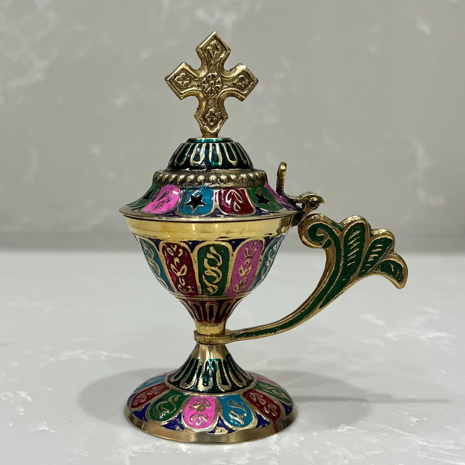 Multi Coloured Enamel Thimiato