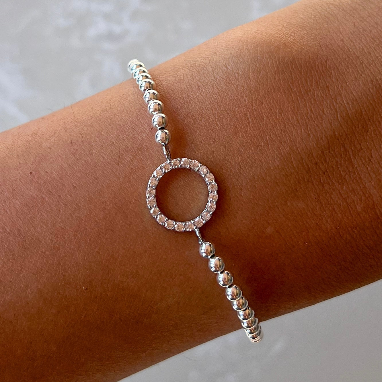 Kelly Silver Elastic Bracelet