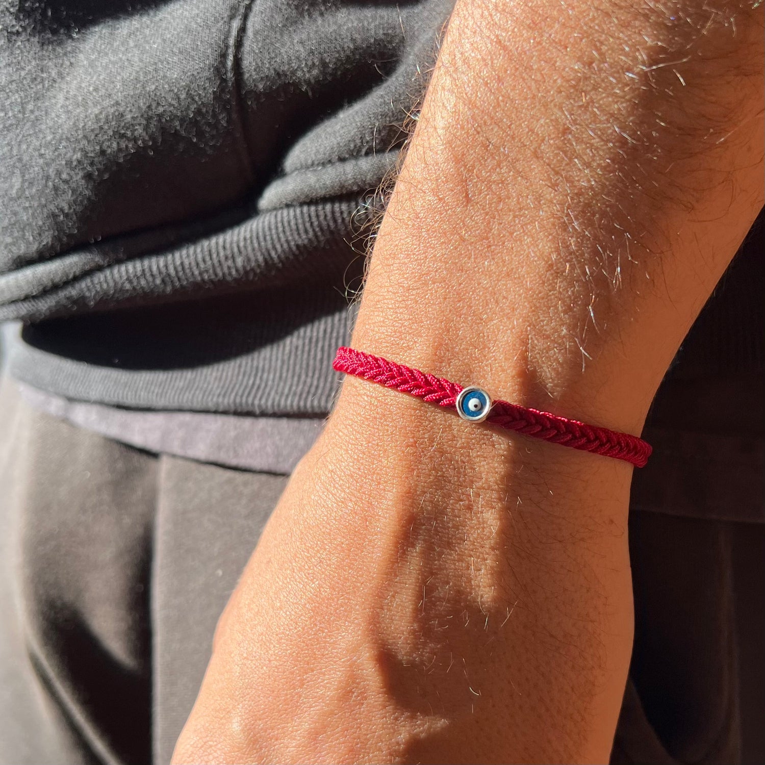 Saki Red Braided Evil Eye Bracelet