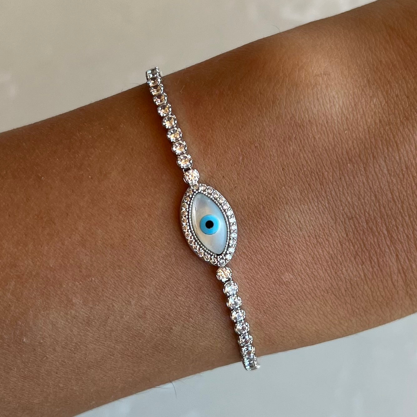 Hazel Silver Adjustable Bracelet