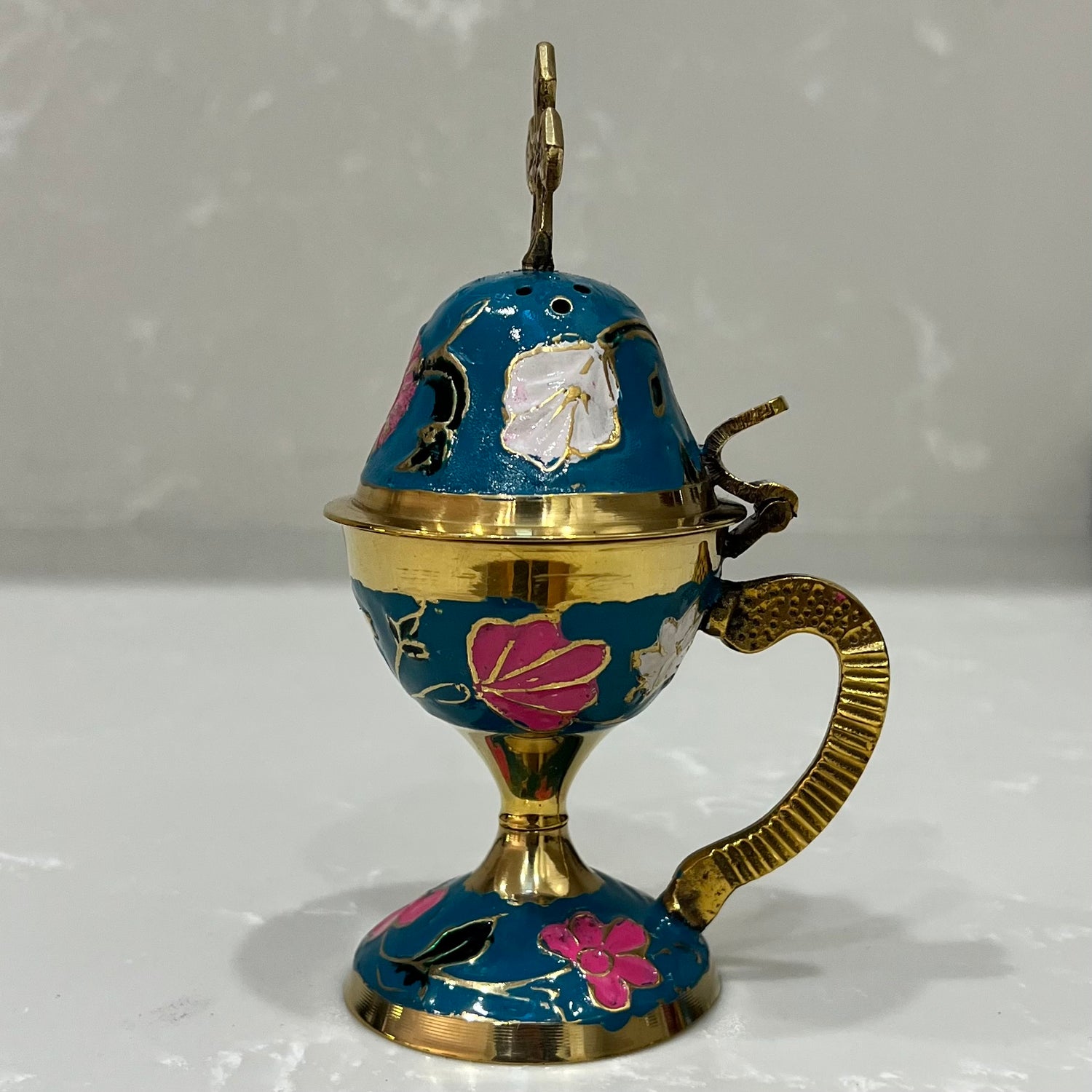 Blue & Gold Enamel Thimiato