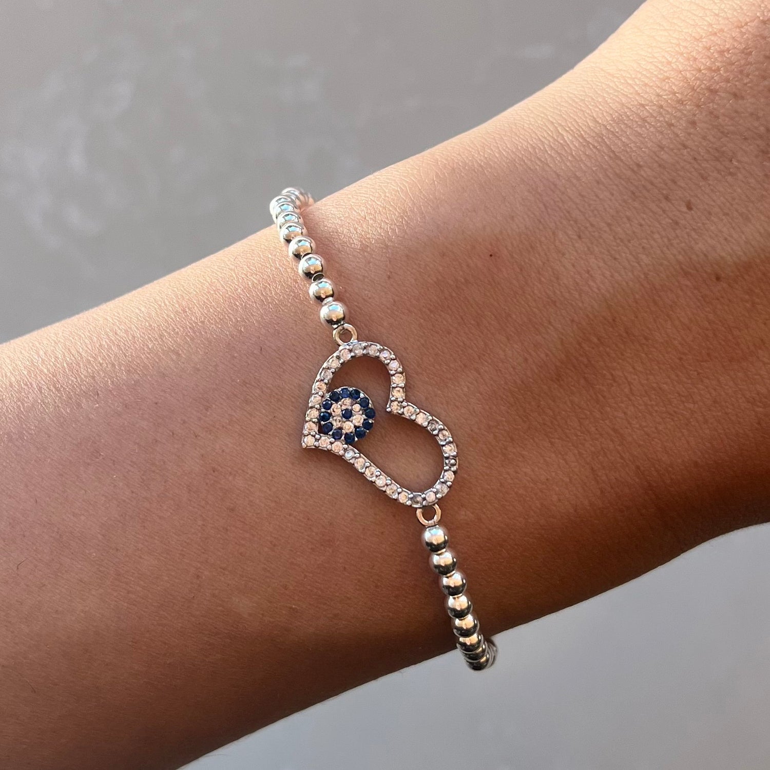 Karthia Silver Elastic Bracelet