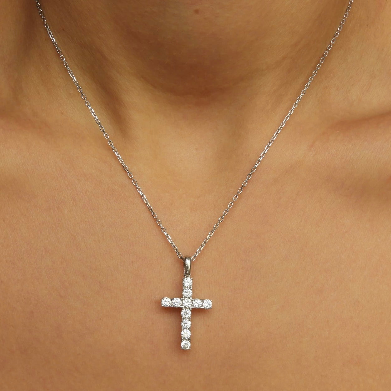 Despoine Cross Silver Necklace