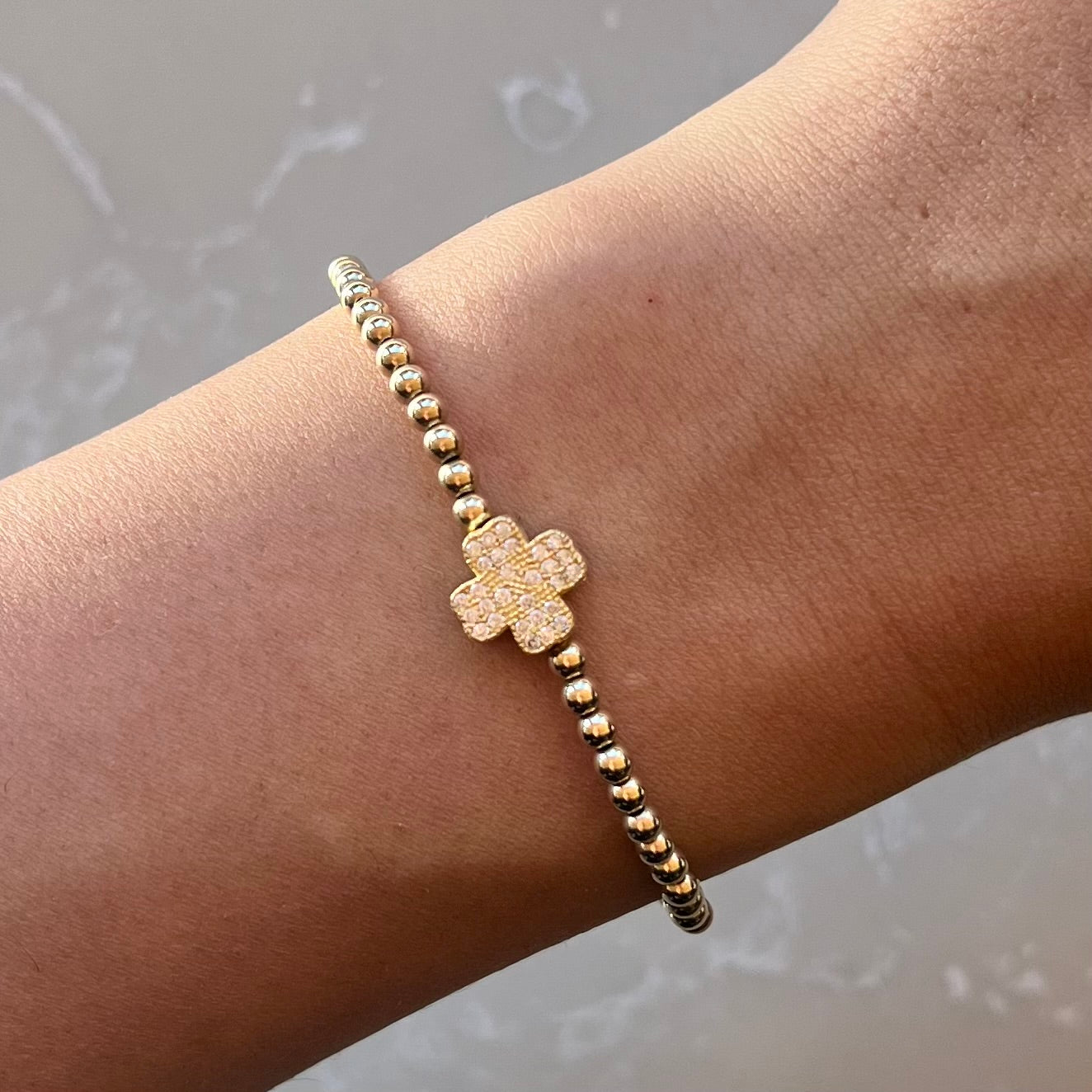 Xanthe Gold Elastic Bracelet