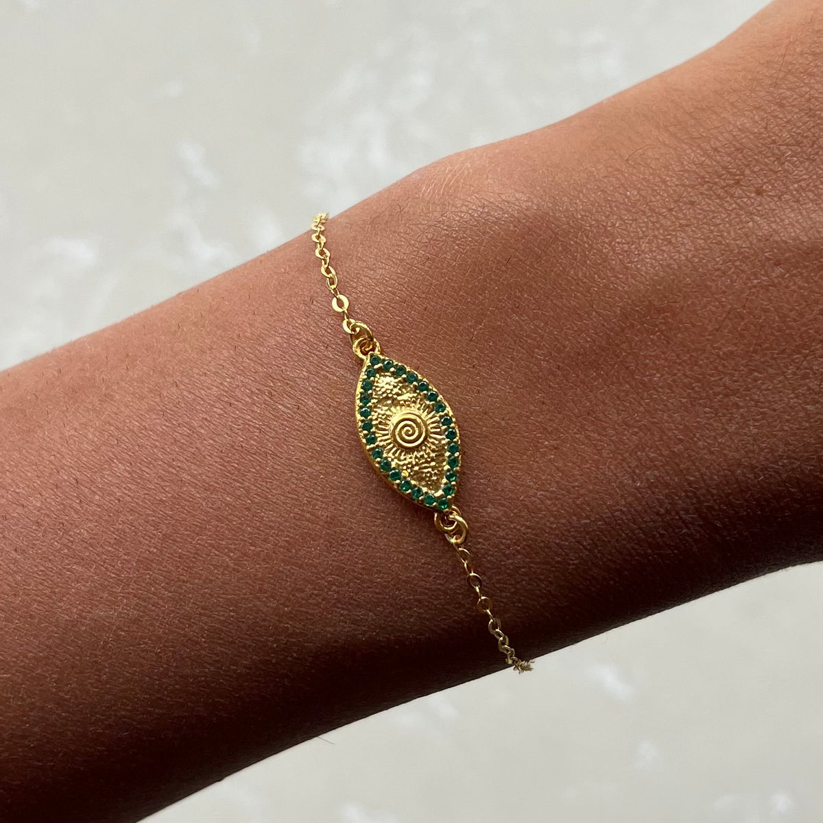 Acantha Green Gold Chain Bracelet