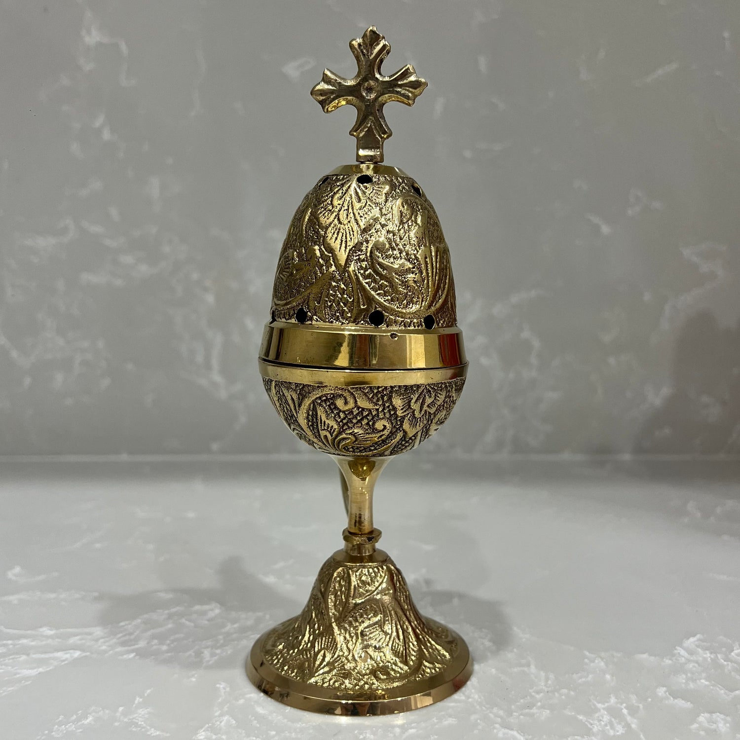 Gold Egg Brass Thimiato