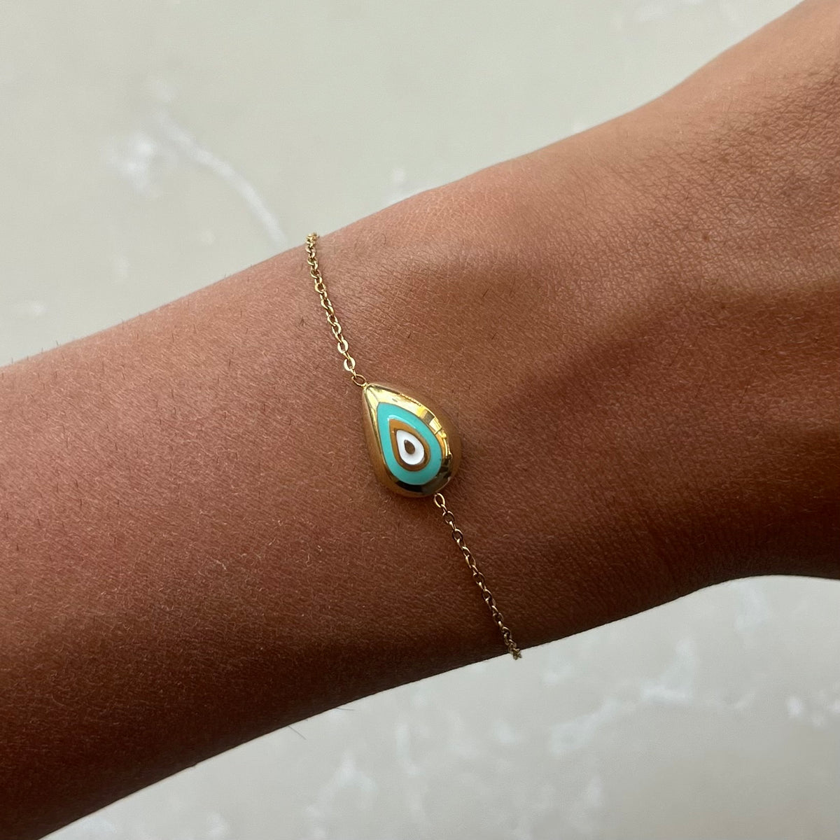 Samantha Turquoise Evil Eye Chain Bracelet