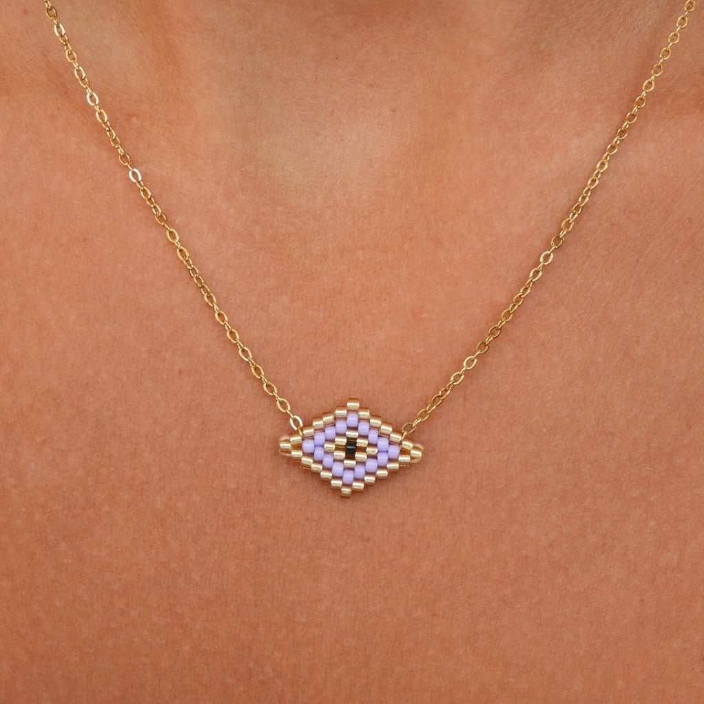 Katherine Purple Evil Eye Necklace