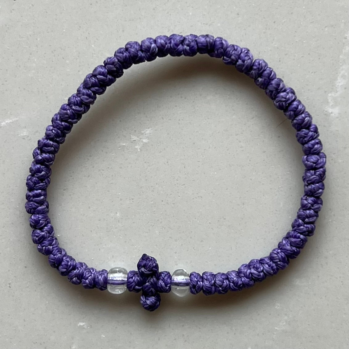 Komboskini Greek Orthodox Prayer Rope Bracelet - Lavender
