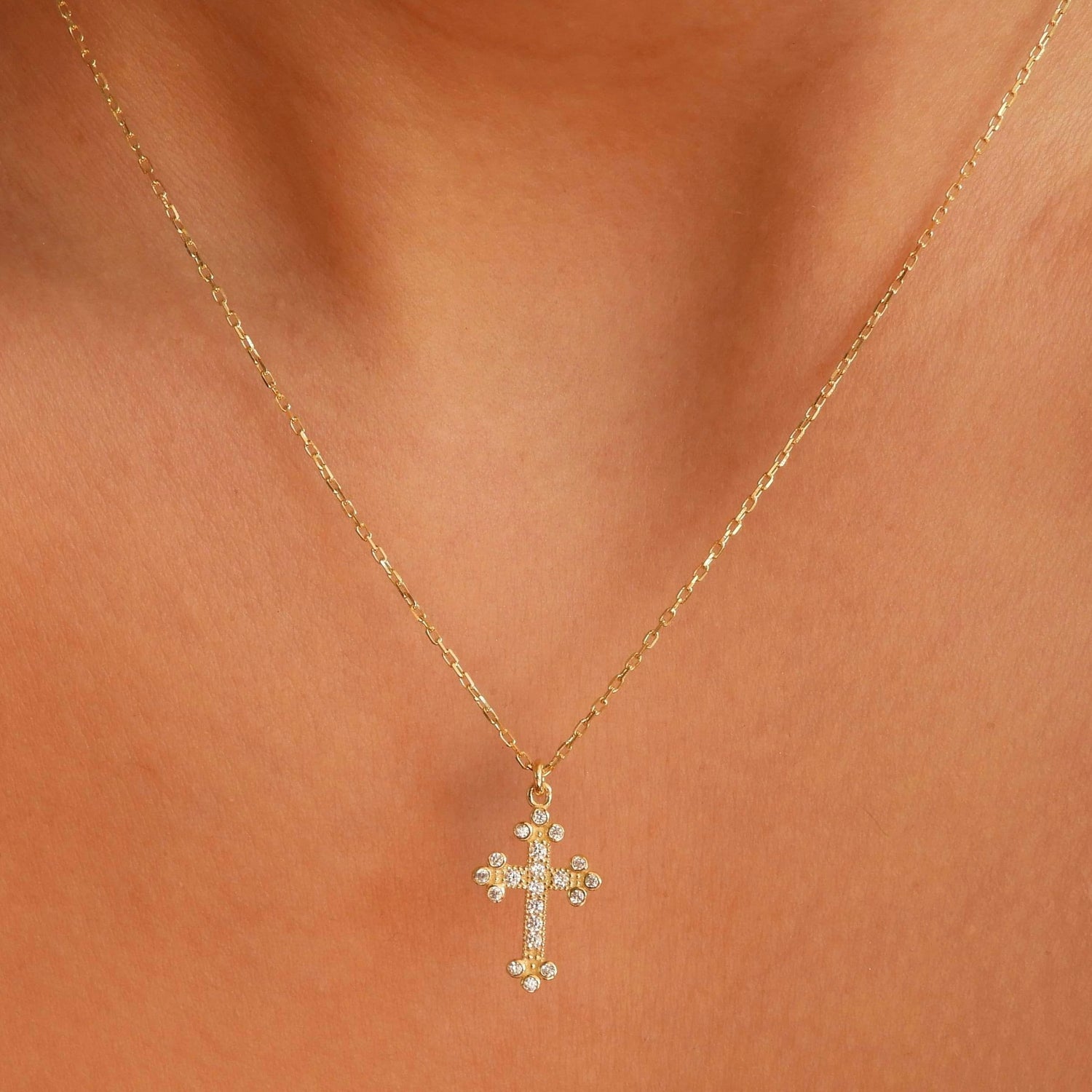Hope Gold Cross Necklace