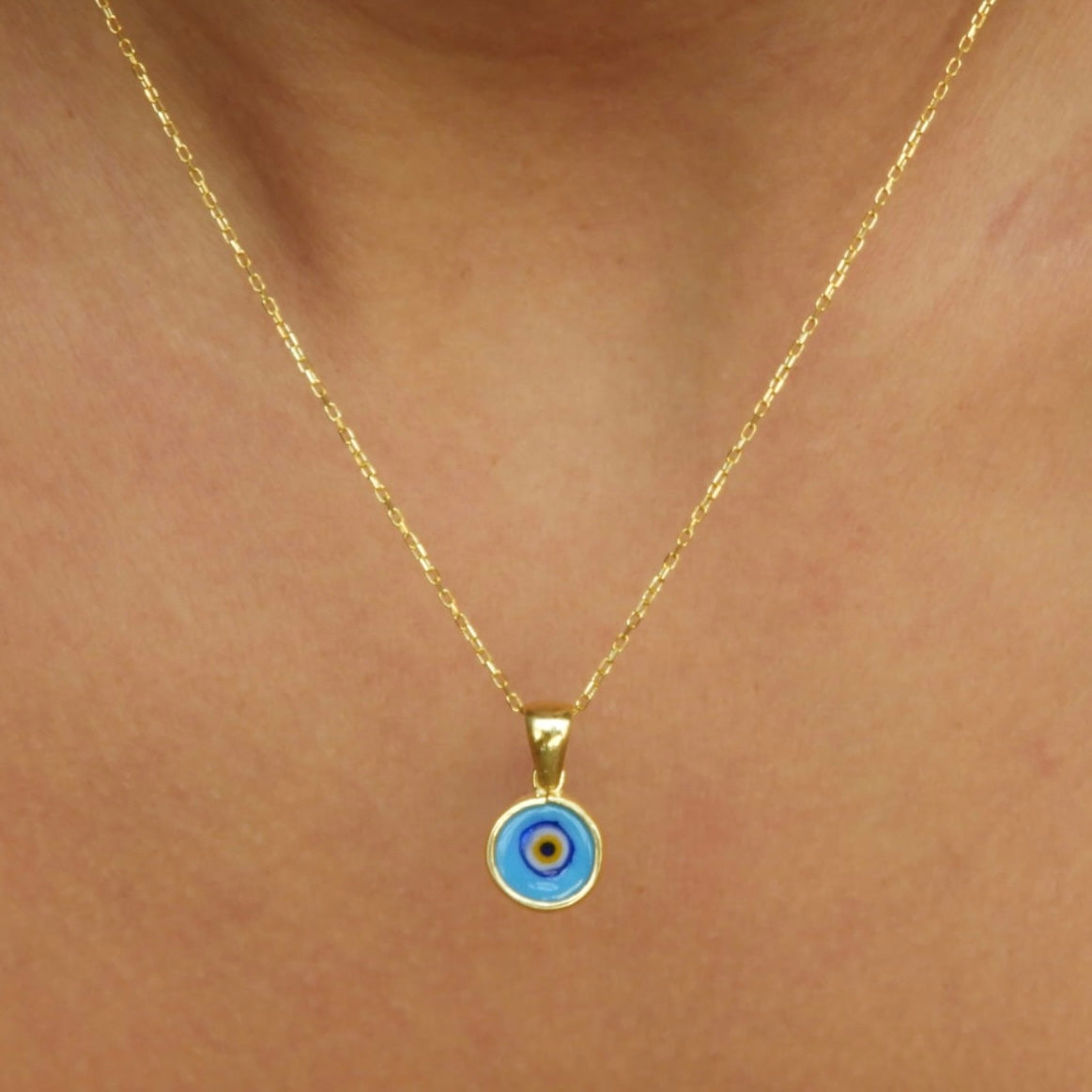 Evie Gold Light Blue