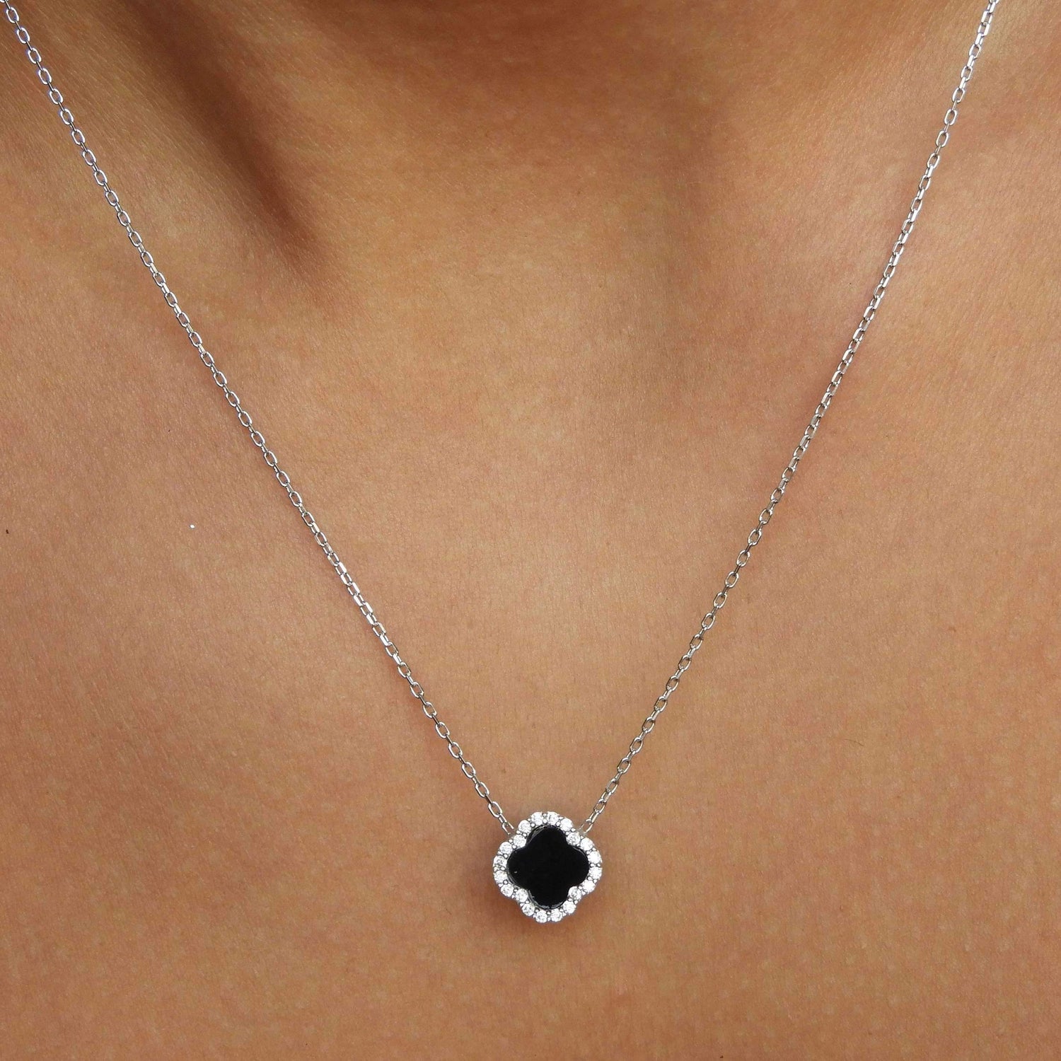 Andromache Silver Black Necklace