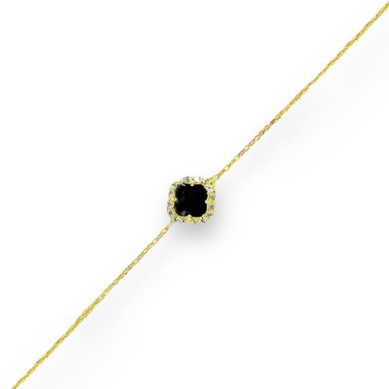 Hermes Gold Black Chain Bracelet