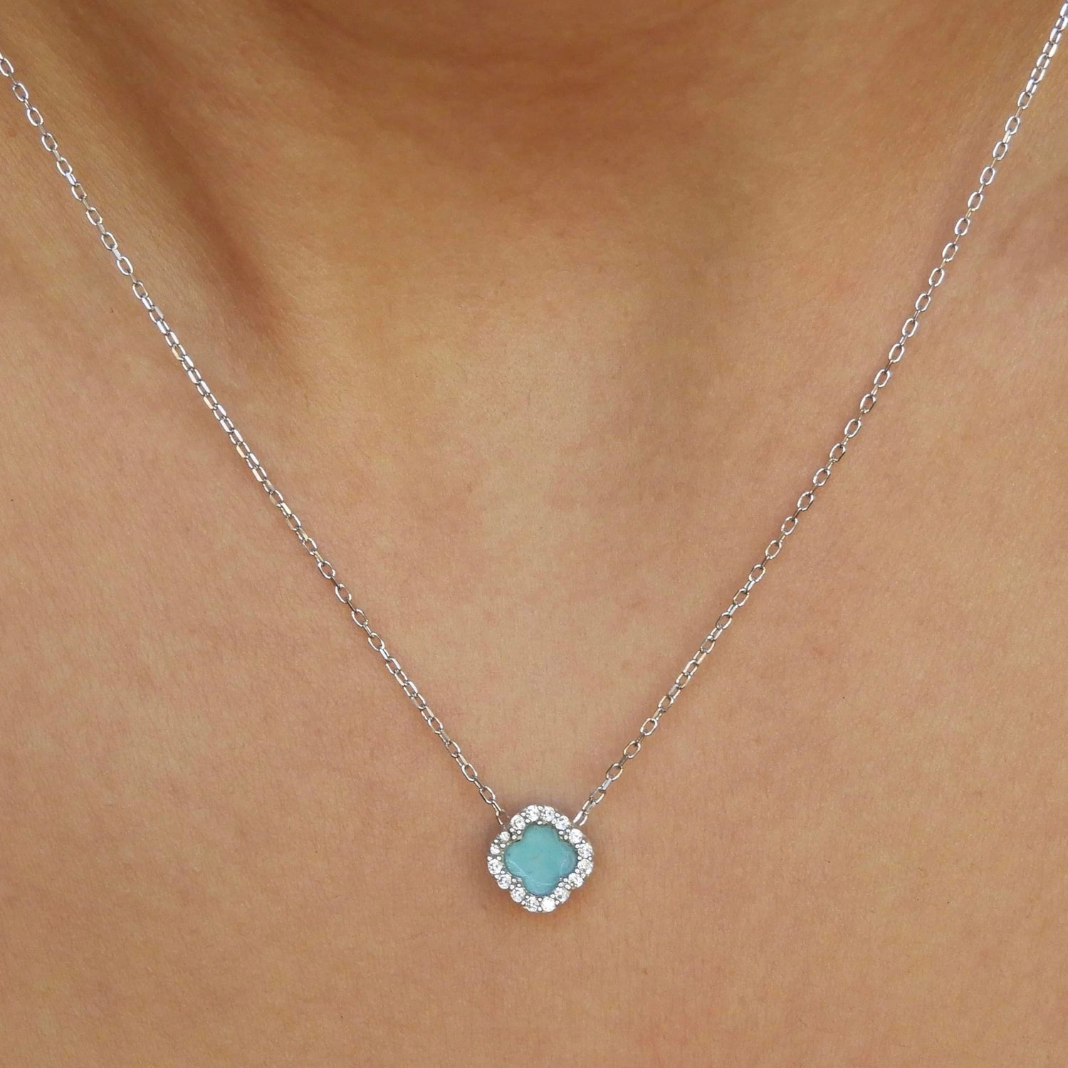 Hermes Turquoise Silver Necklace